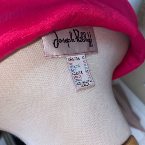 VINTAGE Joseph Ribkoff hot pink dress - Picture 3 of 5